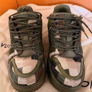 Louis Vuitton Olive Green Sneakers